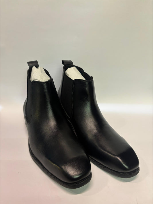 Ebony Black Cuban Zipper Boots (Chelsea Boots)