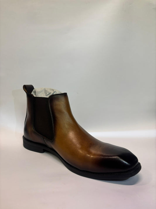 Oak Brown Cuban Chelsea Boots