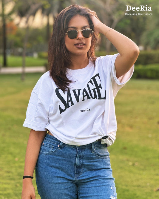 White Savage Oversized Premium T-Shirts for Men and Women