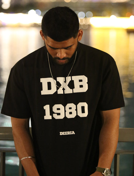DXB Black Oversized Premium Tshirt